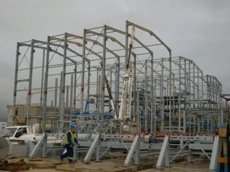 Charpente métallique de l’usine de lavage Merah à Khouribga