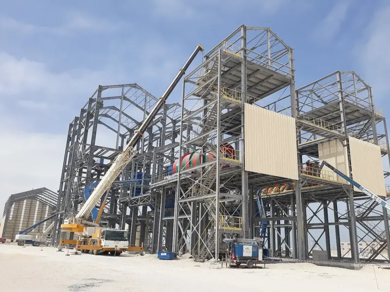 Charpente de la nouvelle laverie de Laâyoune en phase 1